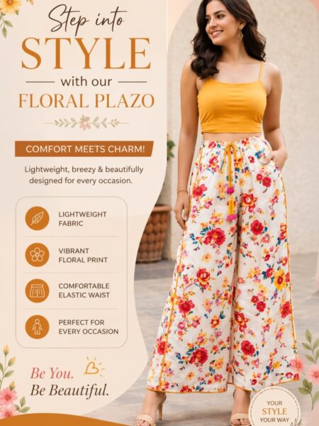 Women's Floral Print Palazzo Pants
