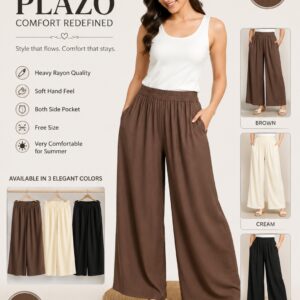 RAYON-PLAZO-FREE-BROWN